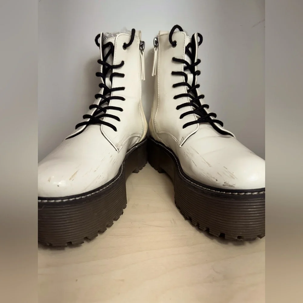 BERSHKA Combat Ankle Boots